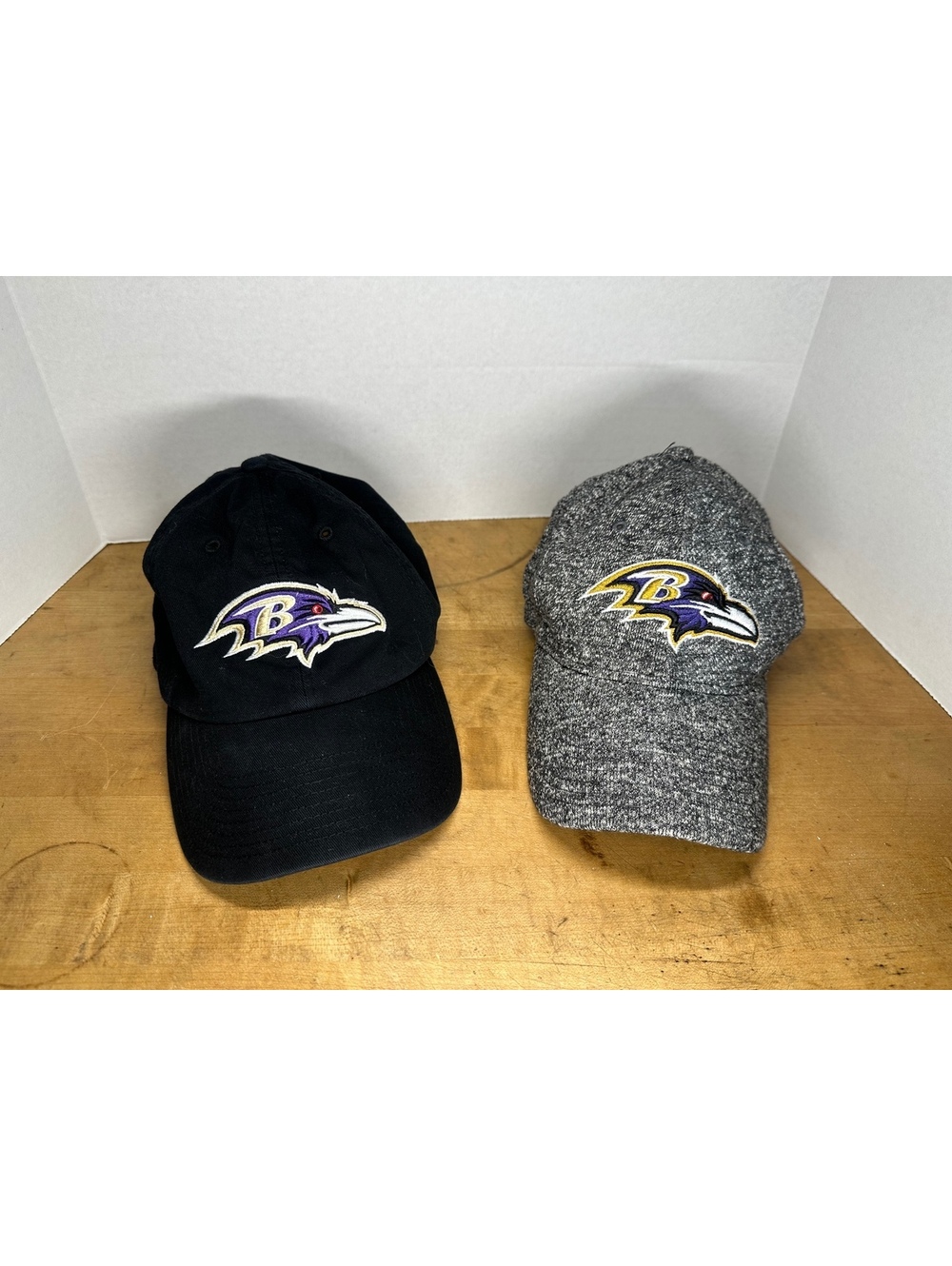 Set of 2 Baltimore Ravens Adjustable Baseball Caps